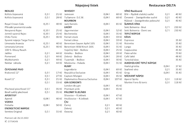 Restaurace Delta Trutnov - Horní Staré Město