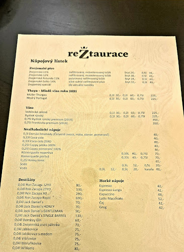 Opinii despre reZtaurace în Znojmo - Gastronomie a pohostinství