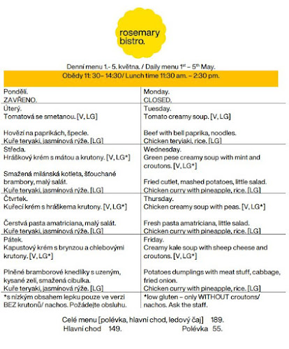 Rosemary Bistro Technická