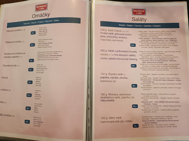 Opinii despre Restaurace V Cípu Michalská în Staré Město - Gastronomie a pohostinství