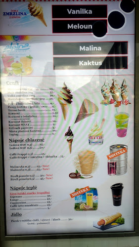 Točená zmrzlina Opočno, ledová tříšť, frappé, párek v rohlíku