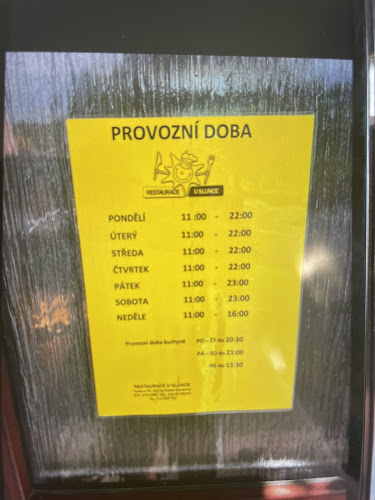 Comentarii opinii despre Restaurace U Slunce (penzion)
