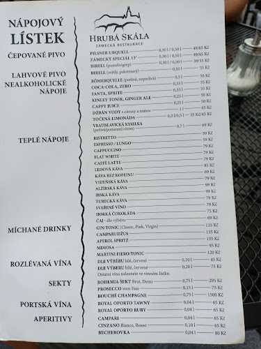 Opinii despre Zámecká restaurace Hrubá Skála în Hrubá Skála - Gastronomie a pohostinství